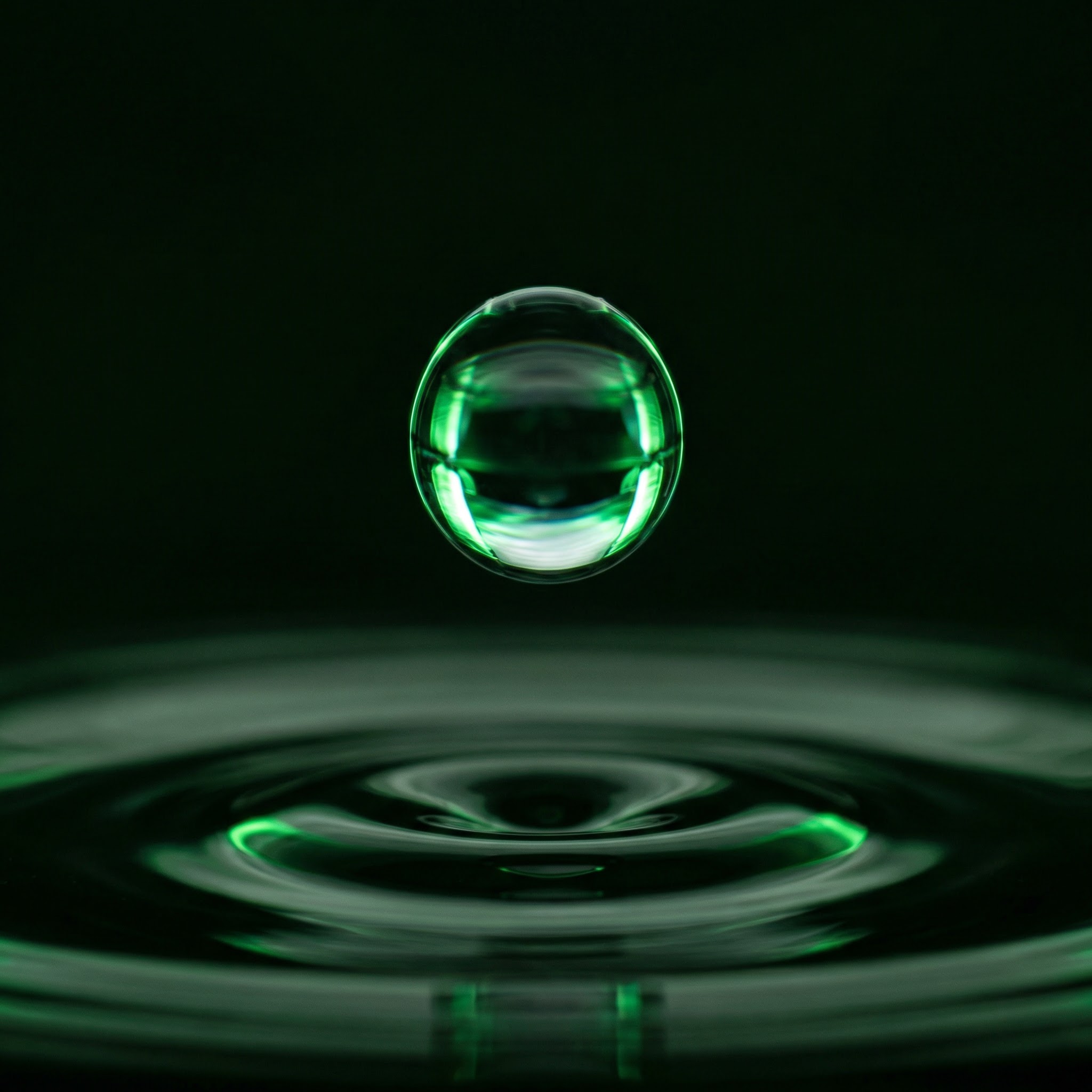 Gota de etanol cristalina