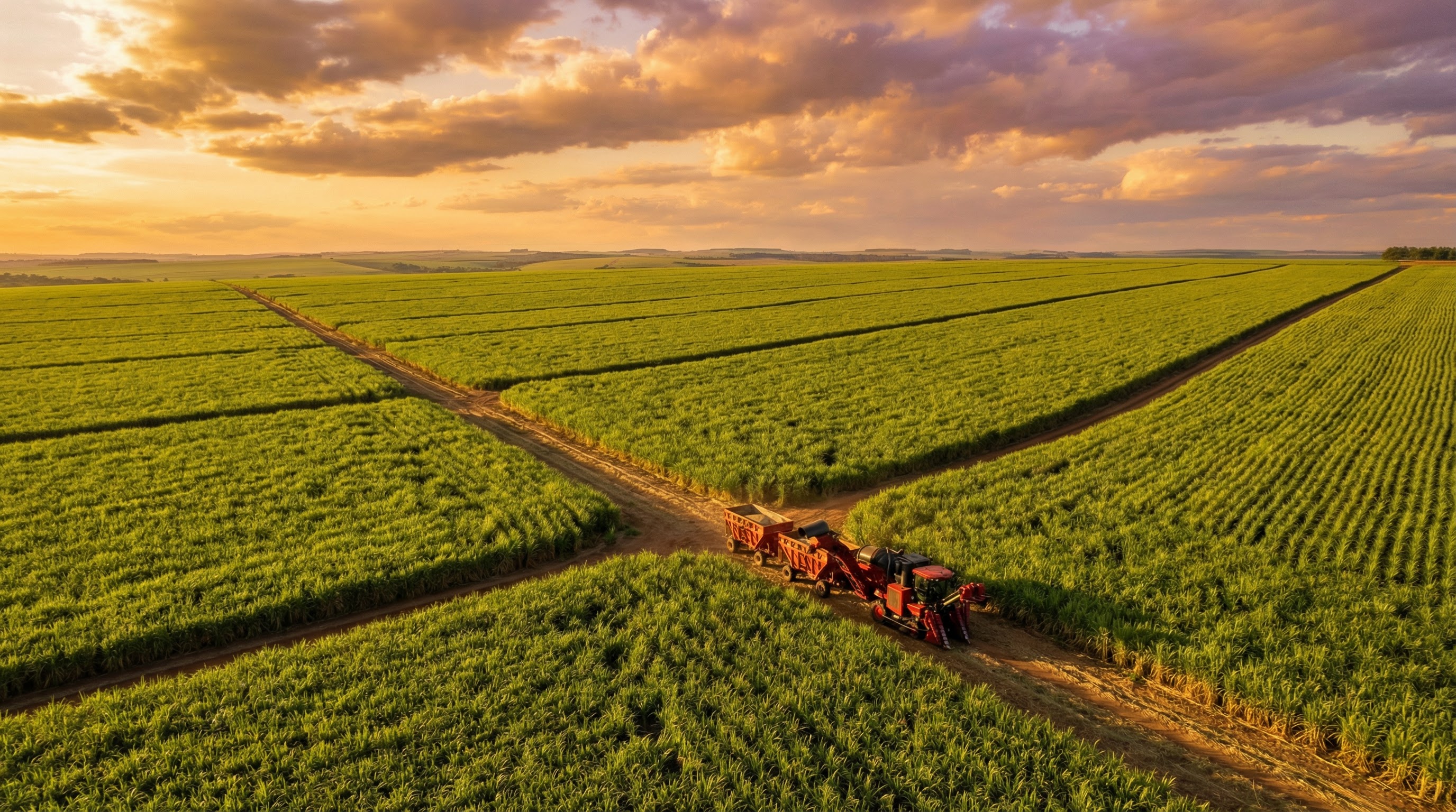 Plantação de cana-de-açúcar